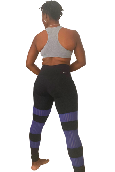 Picture of Trinys Supplex Compression Leggings with vertical mesh inserts