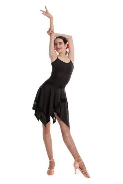 Sansha Amaro Latin Dress with attached leotard - Front